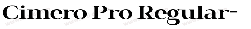 Cimero Pro Regular字体转换